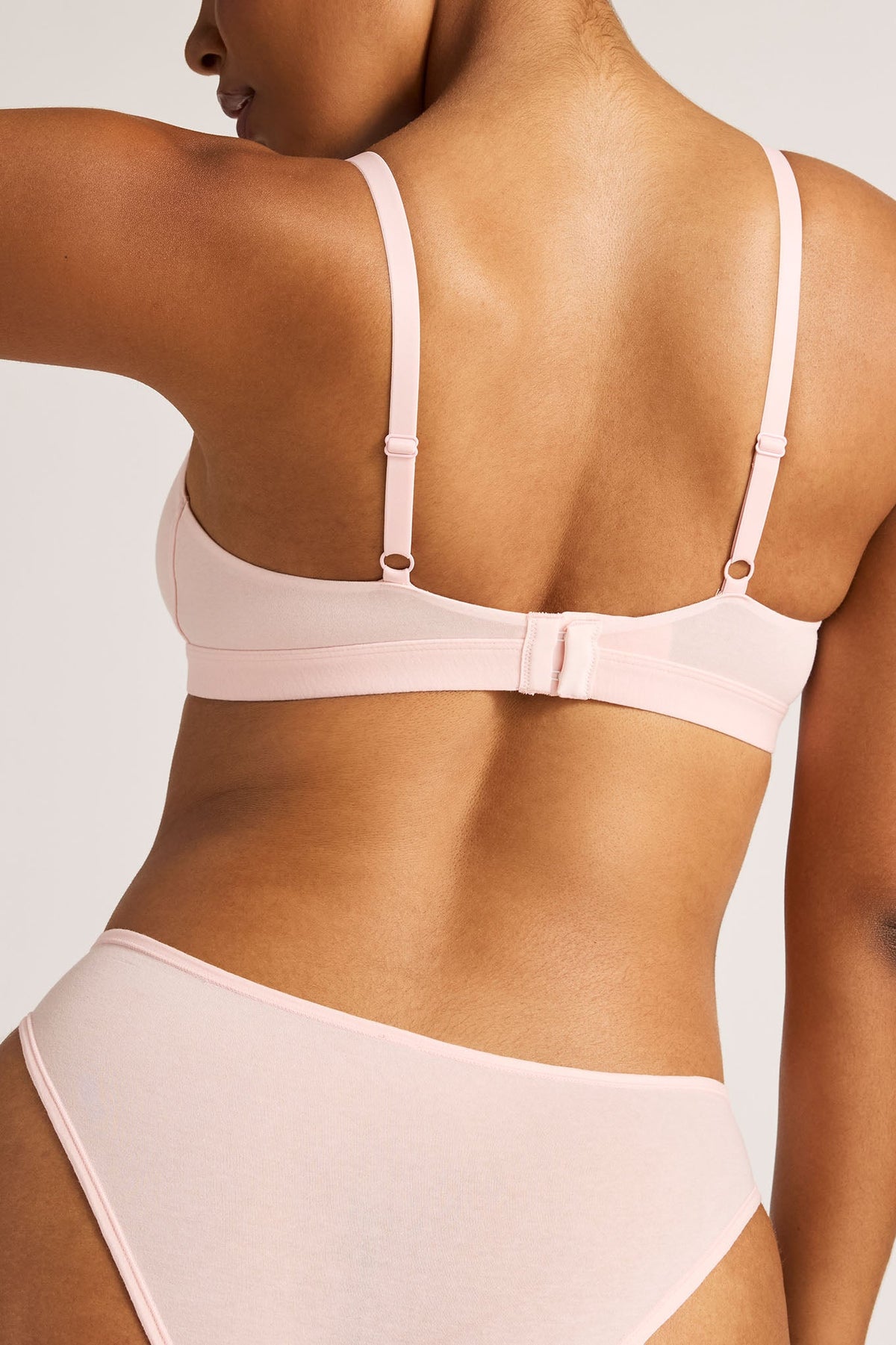 Cloud Cotton Cutout Bra in Shell