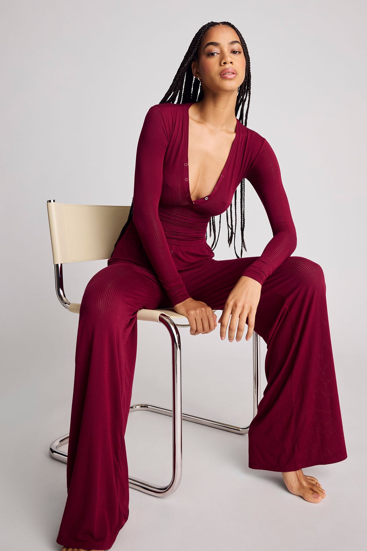 Whipped Track Pant in Cassis