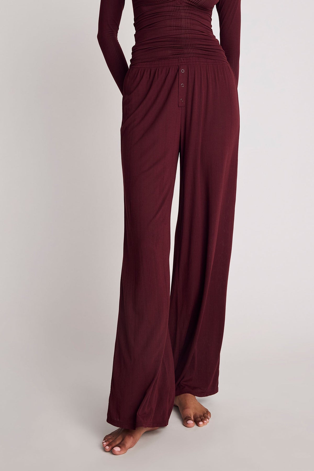 Whipped Track Pant in Garnet