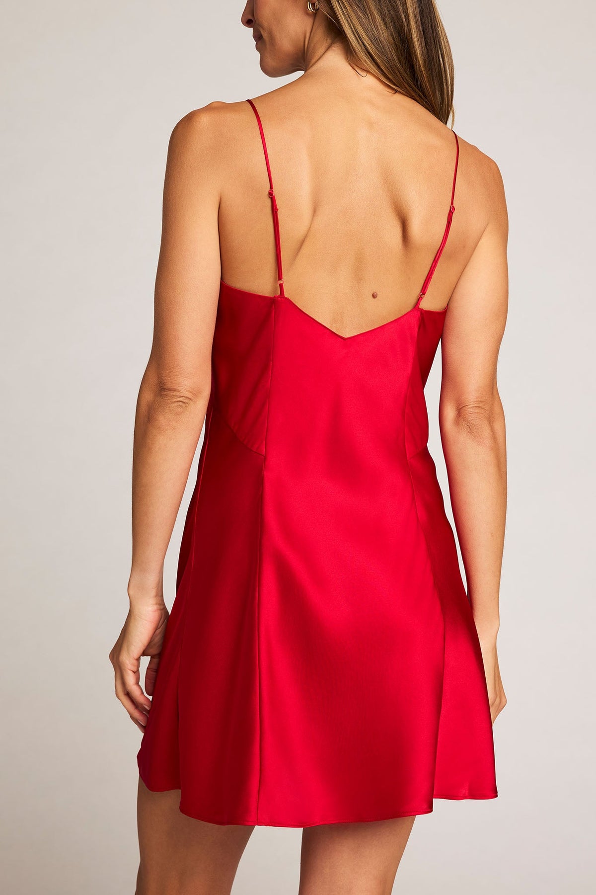 Eclipse Washable Silk Mini Slip in Cerise